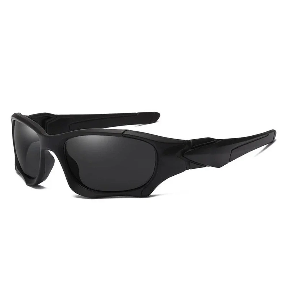Fashion Black Polarized‎ Sport Sunglasses Safety Men UV Protection Wrap Around